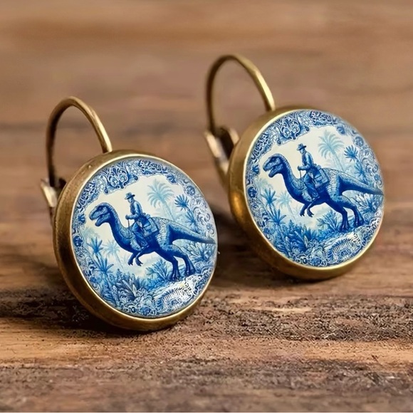 Hand Crafted Jewelry - T-Rex Rider - Earrings🦖
